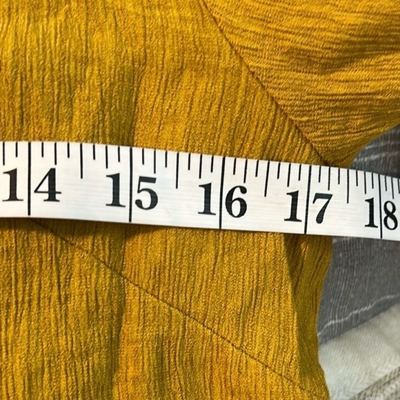 MontyQ,Lightweight Summer Maxi Tunic Asymmetrically Fitted,3/4 Sleeve in Saffron - Picture 10 of 13